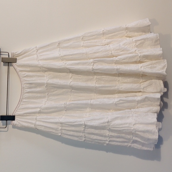 GUESS VINTAGE white tiered a-line skirt - size small - Picture 5 of 6